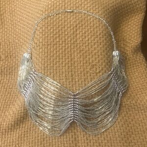 Vintage Silver Beaded Necklace